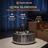 PawFlow 2.0 - Fontanella Automatica in acciaio